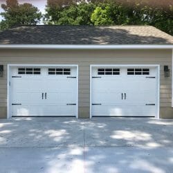 standard 2-car garage in Raleigh, NC