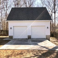 detached 2-car garage in Chapel Hill, NC